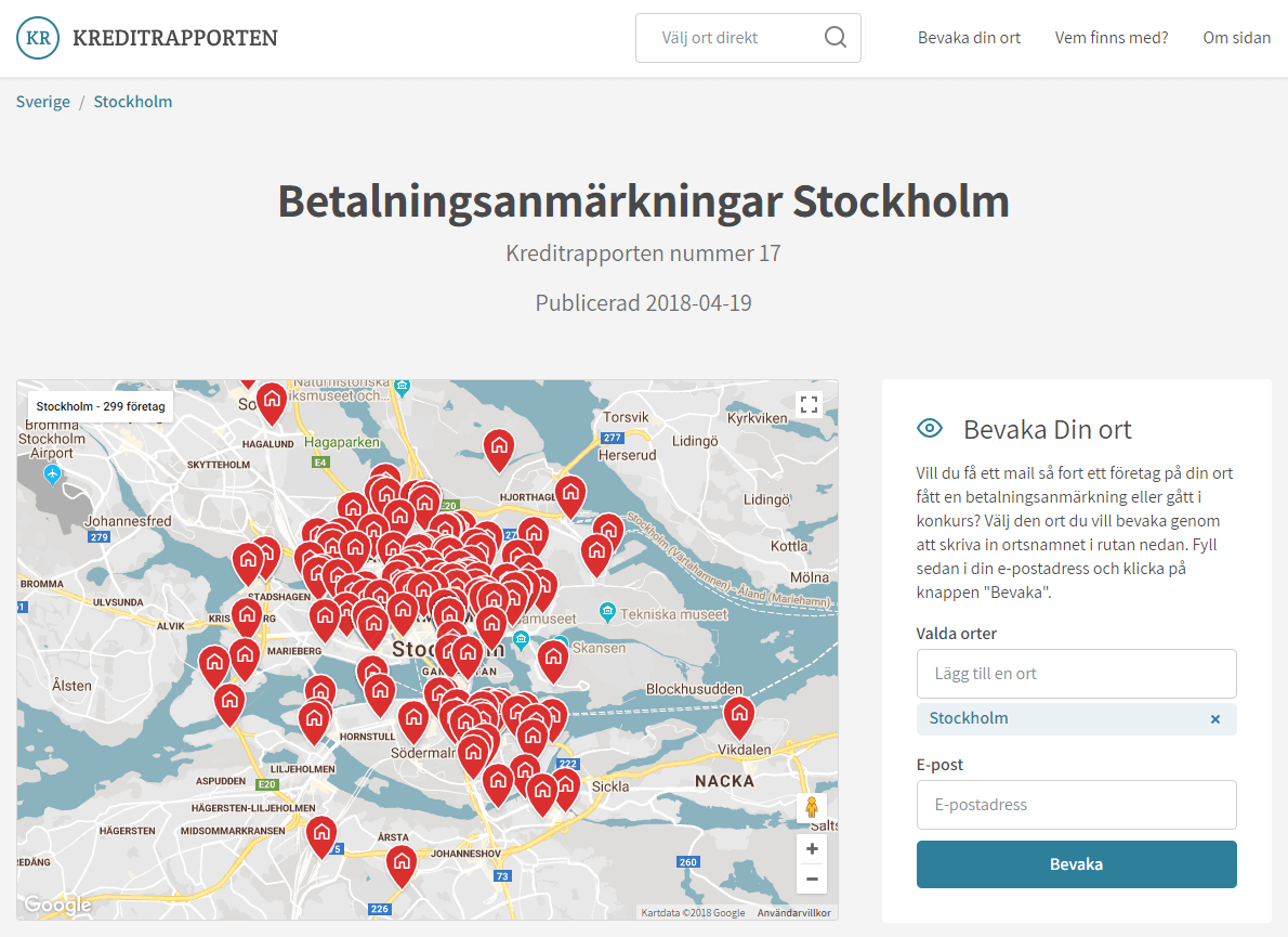 kreditrapporten.se på webben