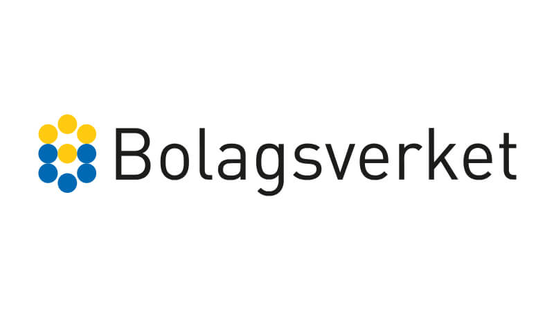 Bilden visar Bolagsverkets logotyp eftersom de har information om alla företag och antal anställda.